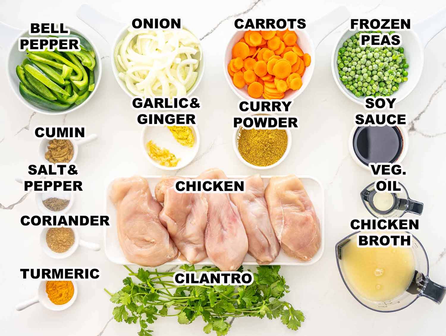 ingredients needed to make chinese chicken curry.
