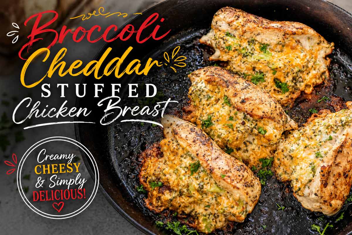 Broccoli Cheddar Stuffed Chicken Breast - Jo Cooks