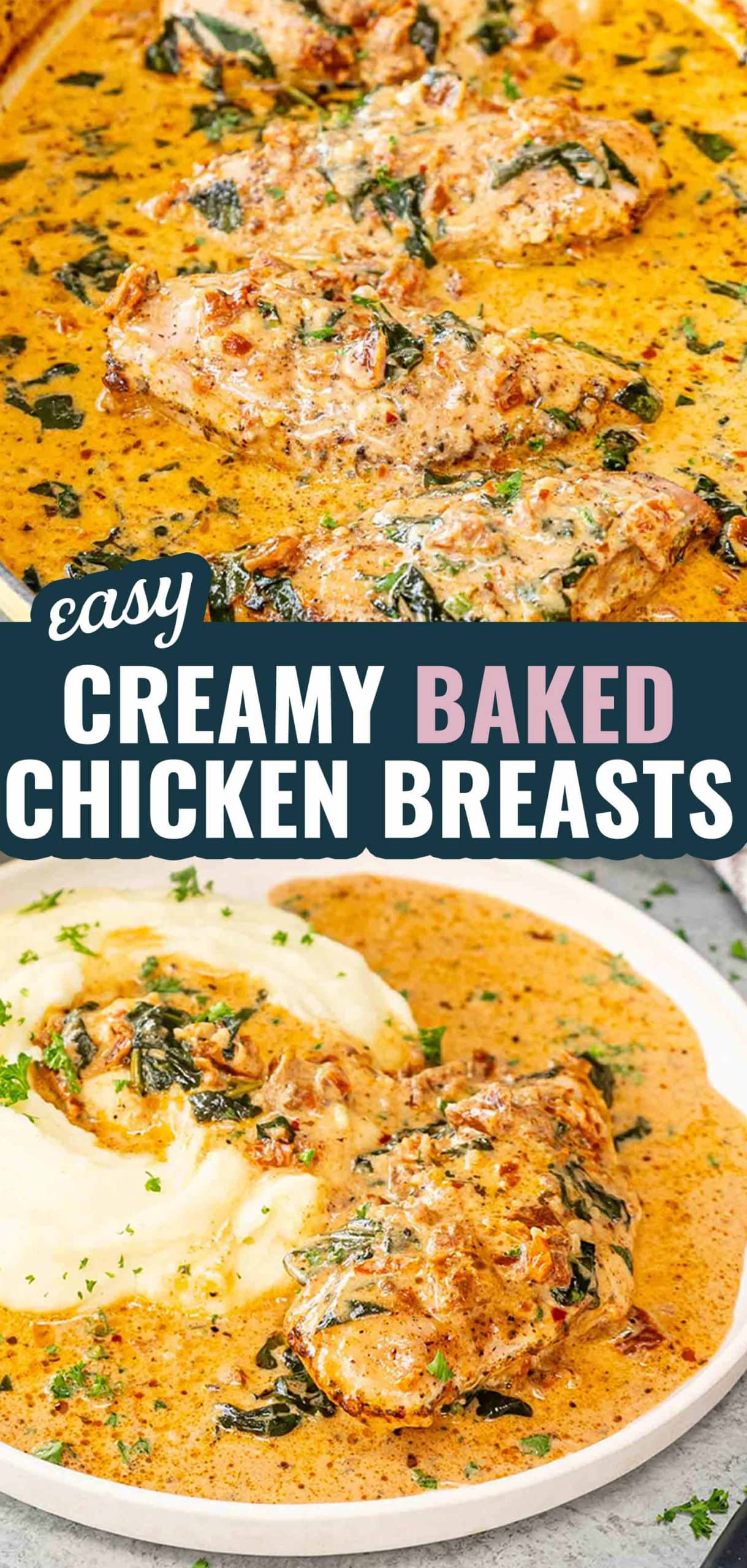 pin for creamy baked chicken breasts.