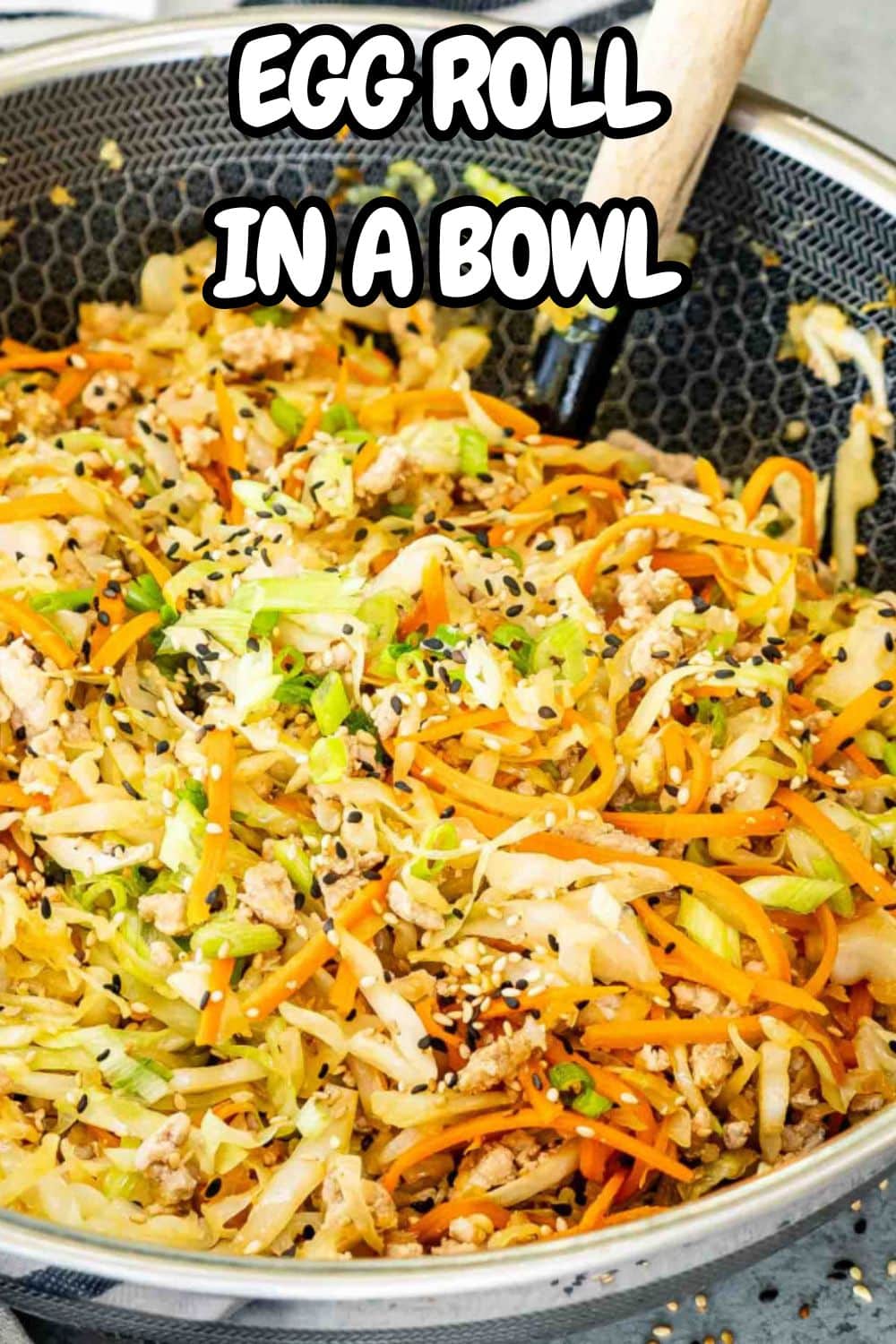 pin for egg roll in a bowl.