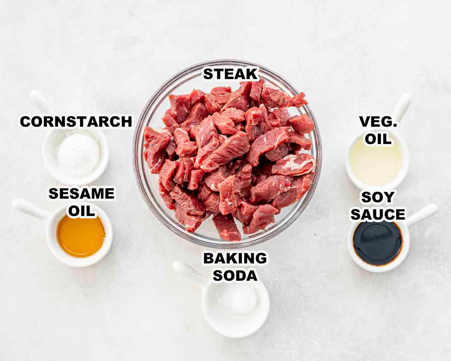 ingredients needed to make spicy beef noodles.