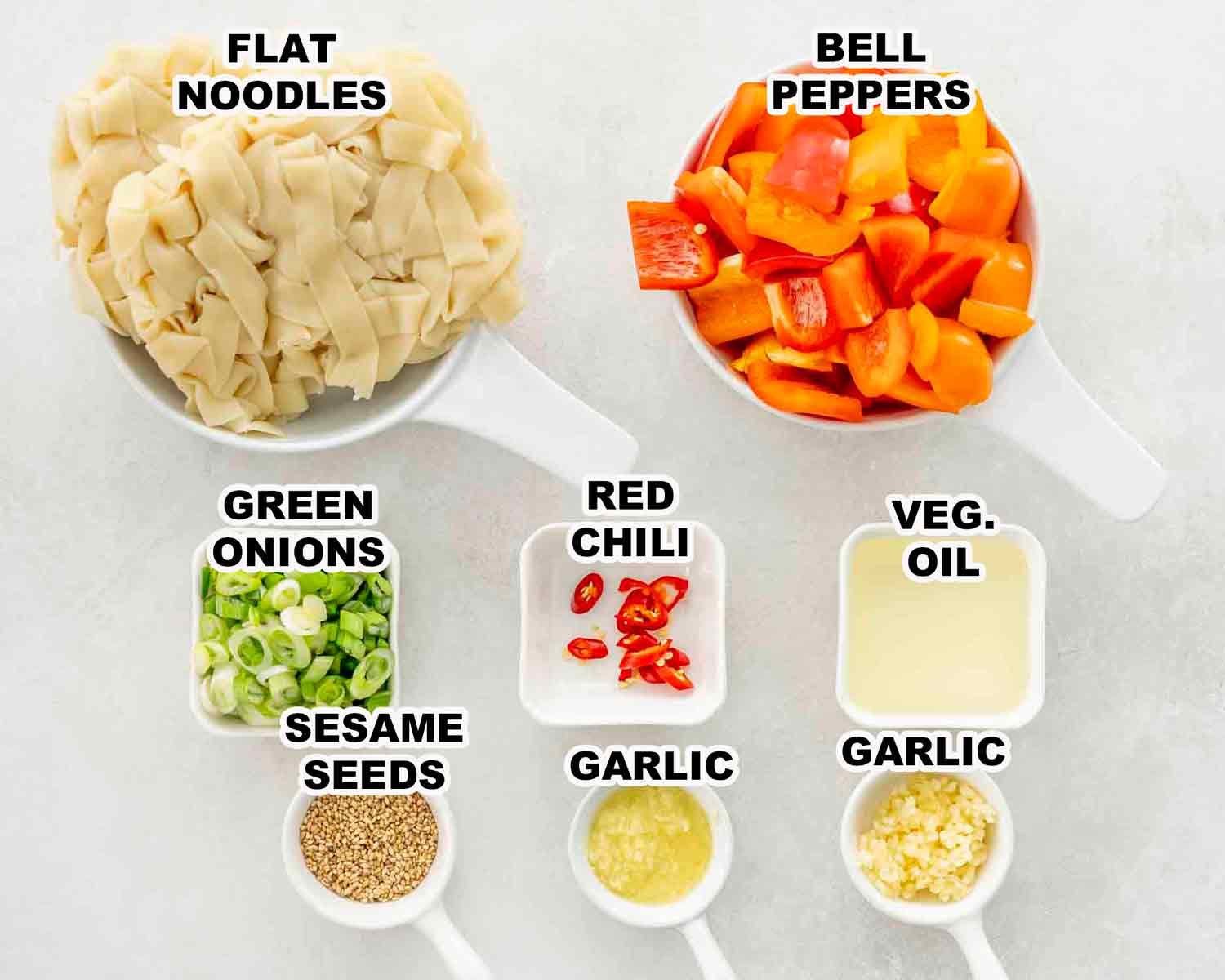 ingredients needed to make spicy beef noodles.