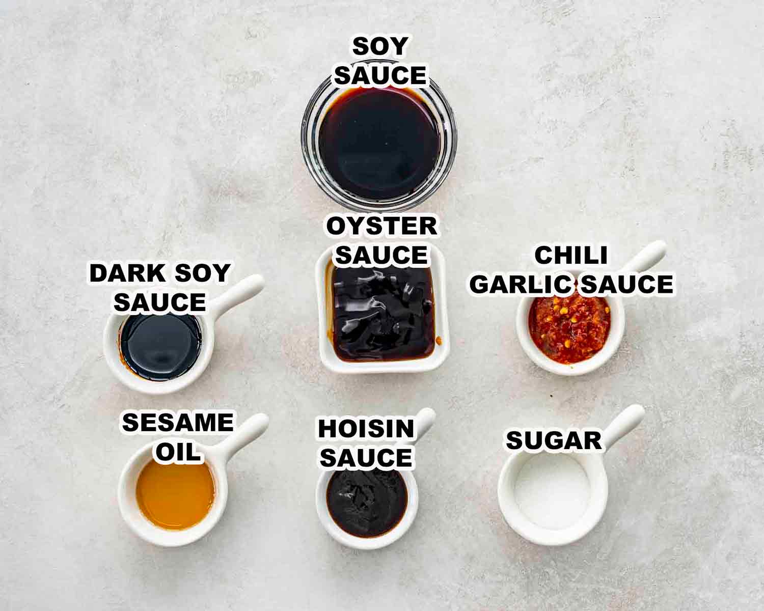 ingredients needed to make spicy beef noodles.