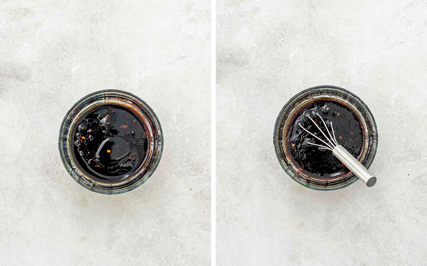 process shots showing how to make spicy beef noodles.