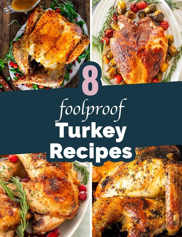 pin for 8 foolproof turkey recipes.
