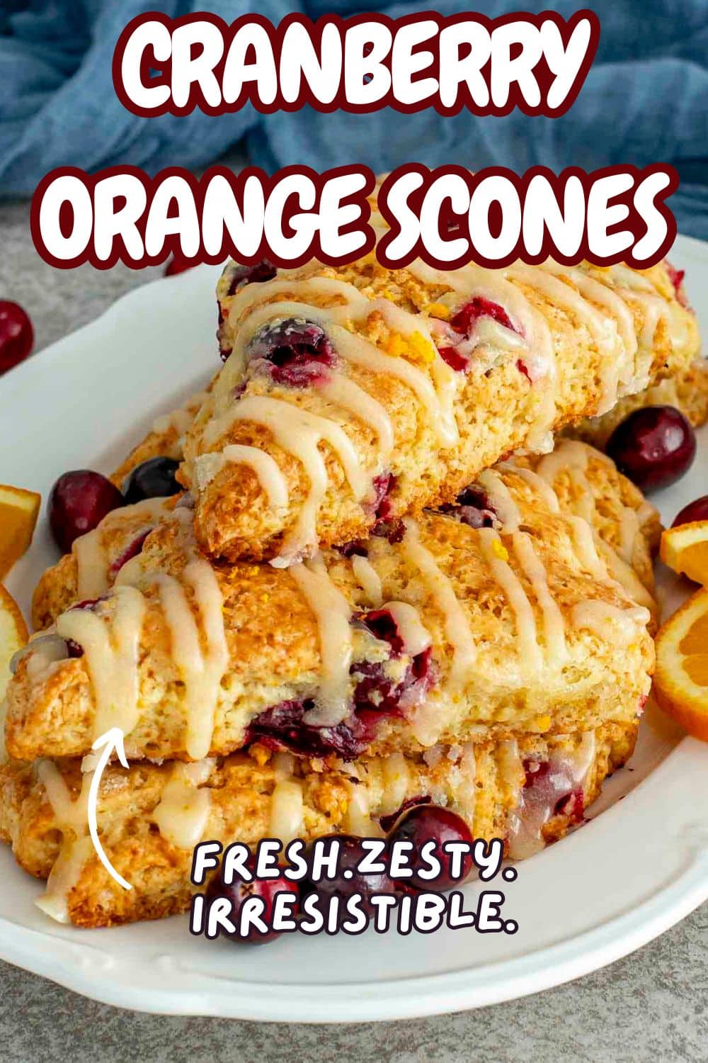 pin for cranberry orange scones.
