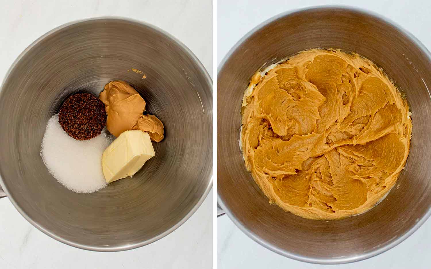 process shots showing how to make peanut butter blossoms.