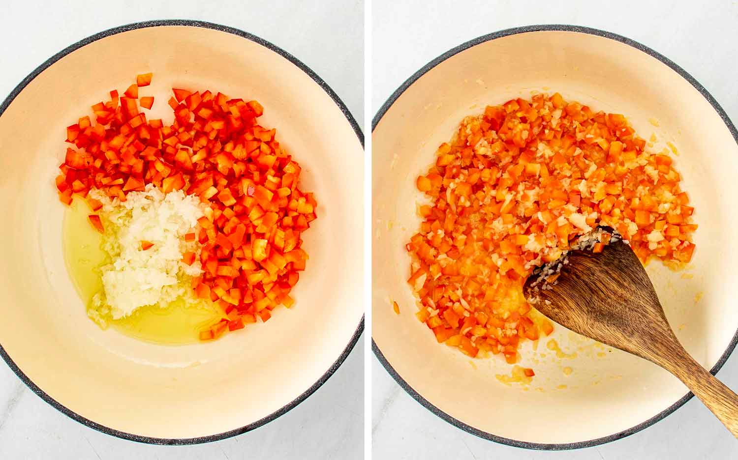 process shots showing how to make turkish meatball soup.