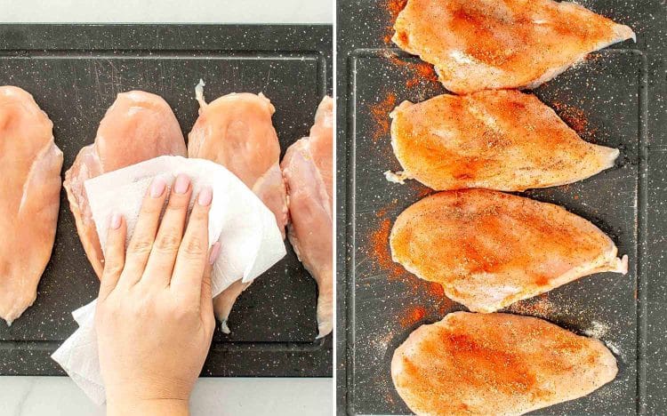 process shots showing how to make cowboy butter chicken.