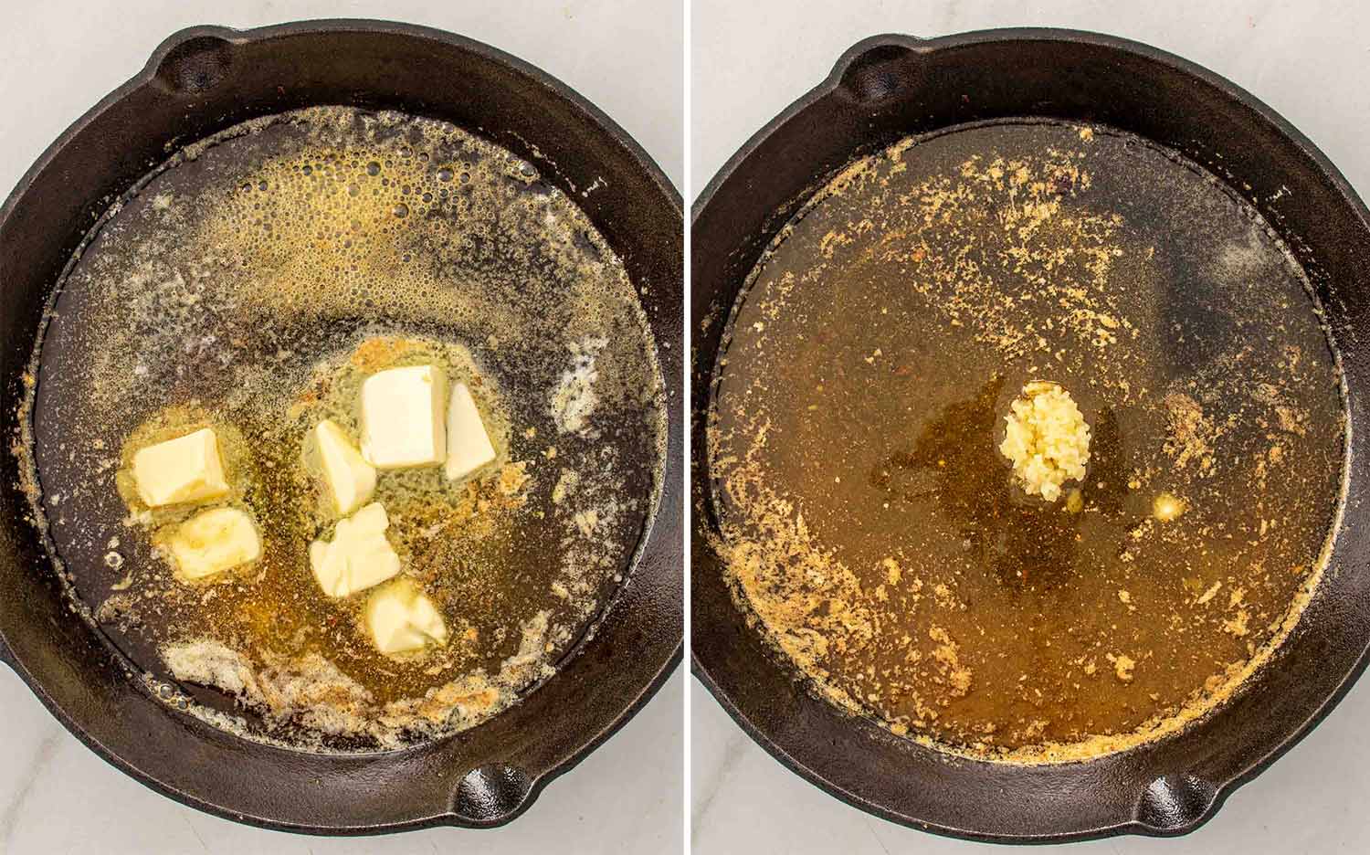 process shots showing how to make cowboy butter chicken.