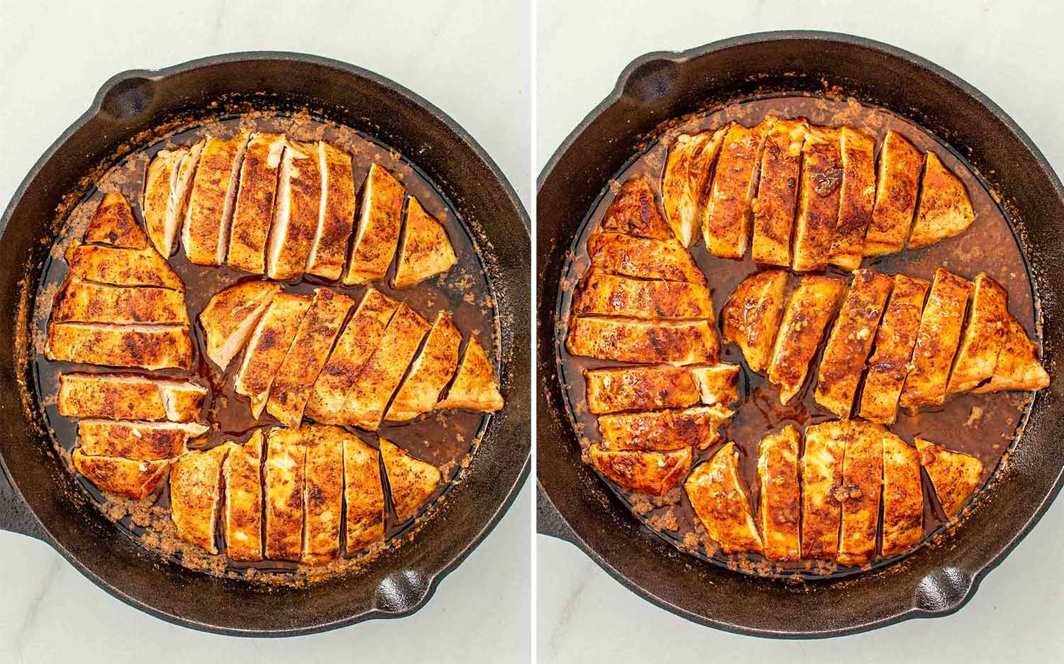 process shots showing how to make cowboy butter chicken.