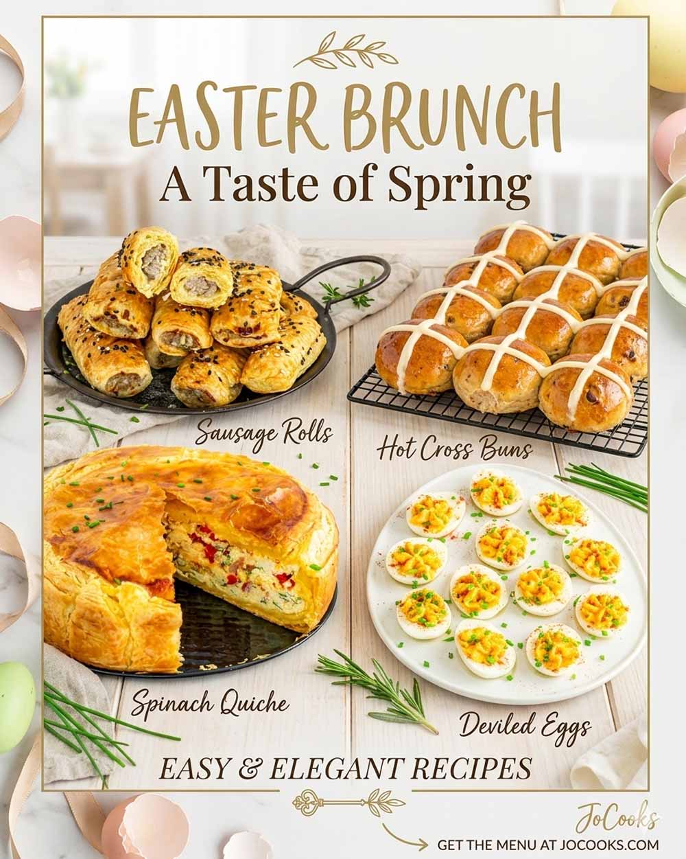 pin for easter brunch menu.