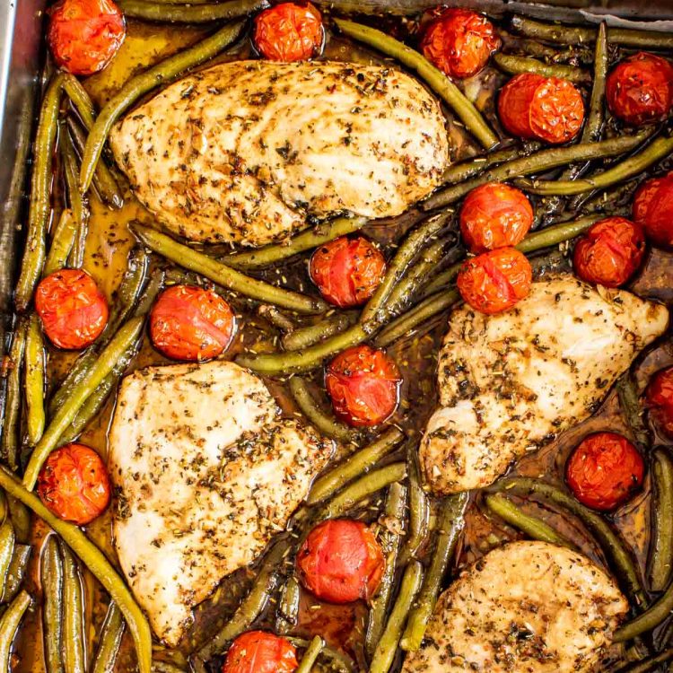 Italian Chicken Sheet Pan Dinner.
