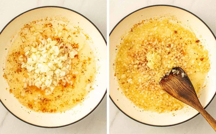 process shots showing how to make braised chicken.