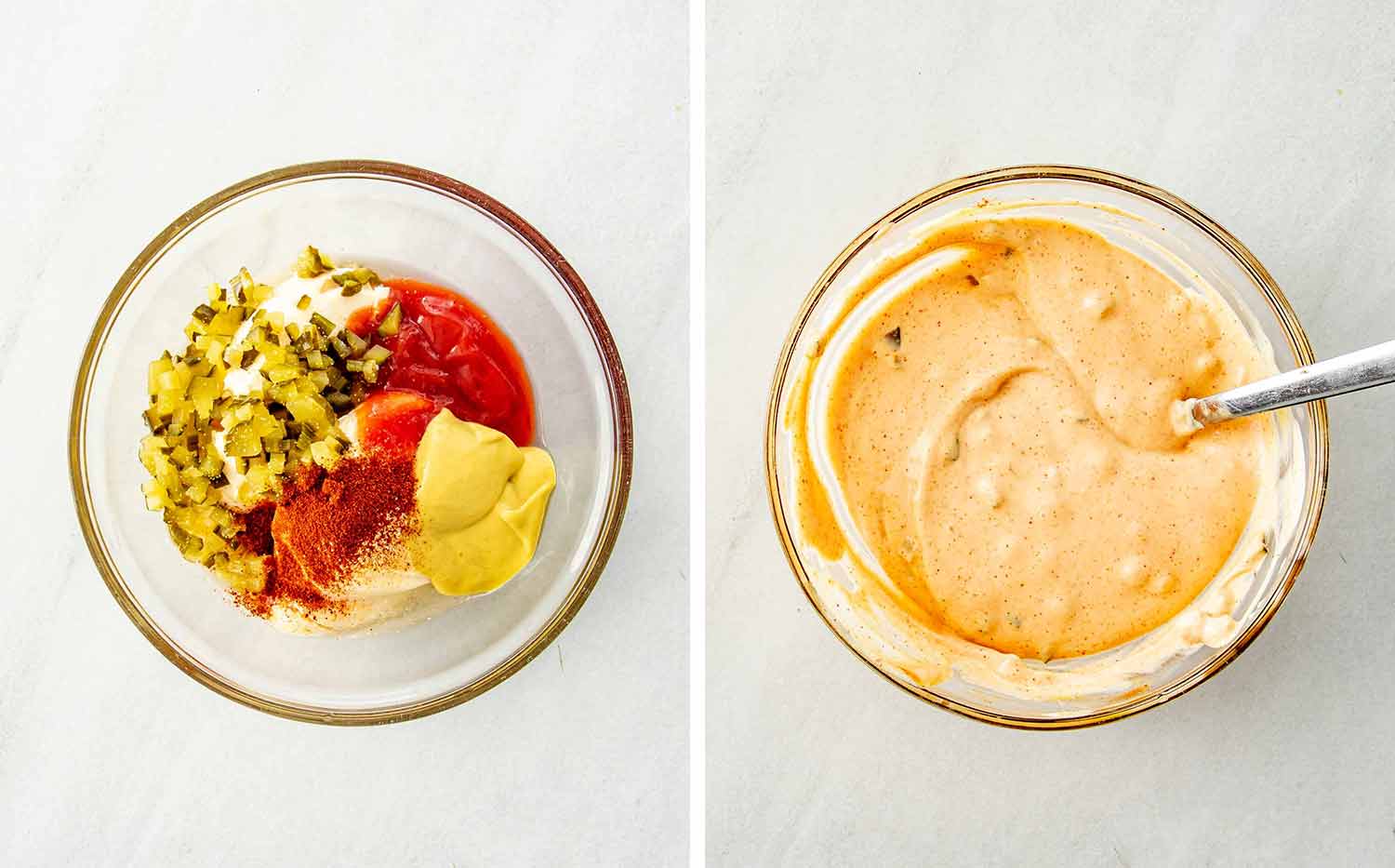 process shots showing how to make smashed burgers.