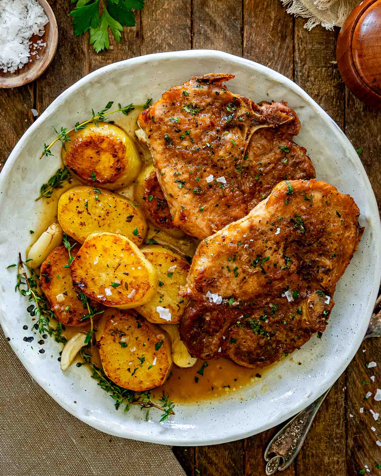 Oven Baked Honey Garlic Pork Chops