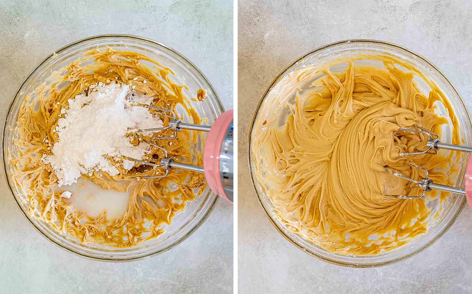 process shots showing how to make biscoff cinnamon rolls.