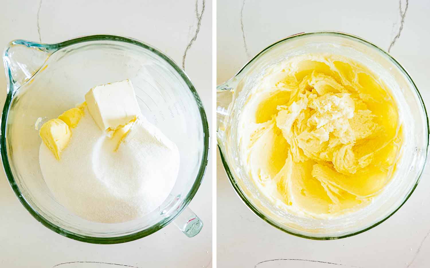 process shots showing how to make cinnamon roll cream cheese pound cake.