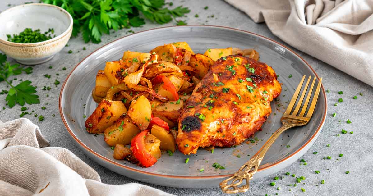 Honey Garlic Chicken and Potato Bake - Jo Cooks